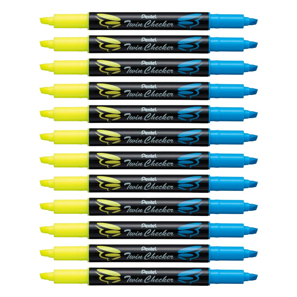 pentel-slw8-4-twinchecker-textmarker-doppelspitze-4er-set-sortiert image 7