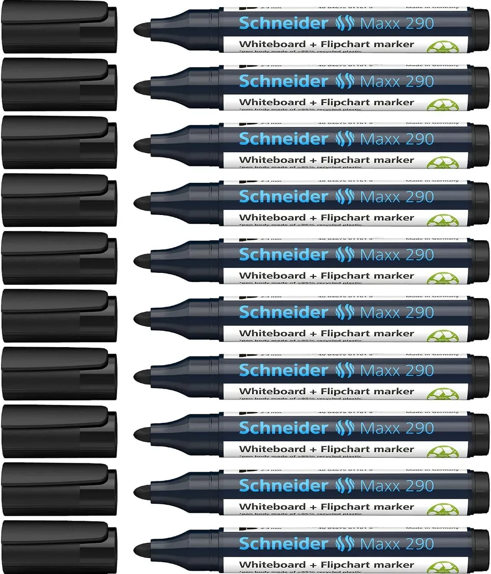 schneider-maxx-290-whiteboard-marker-2-3-mm-10er-pack-schwarz image 1