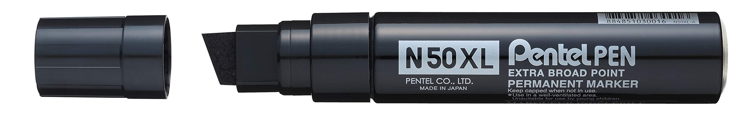 pentel-n50xl-permanent-marker-keilspitze-7-0-17-0-mm-schwarz-1-st-ck image 2