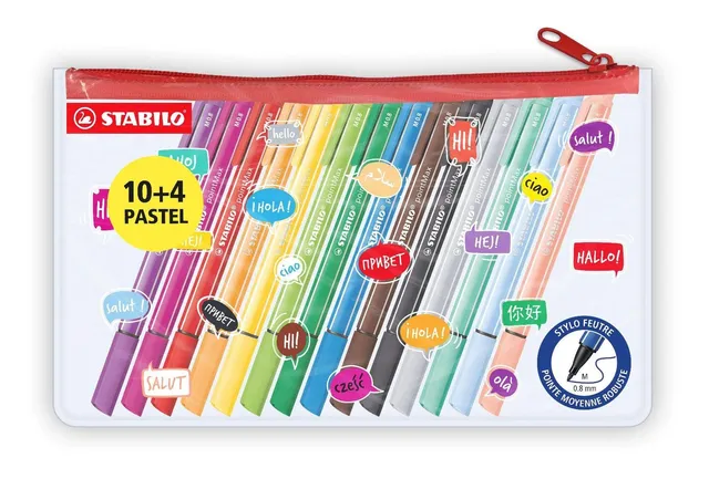 stabilo-pointmax-m-ppchen-mit-filzschreibern-14-farben-inkl-4-pastell image 1