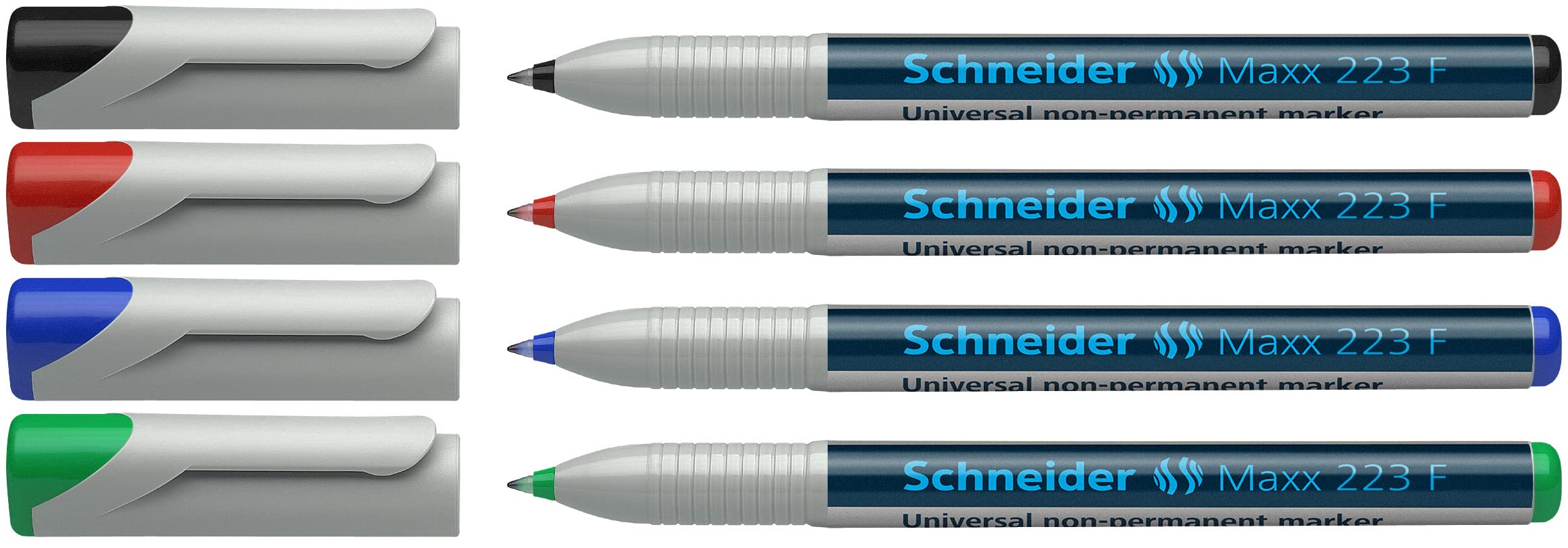 schneider-maxx-223-f-ohp-marker-non-permanent-0-7-mm-4er-etui-grau image 1