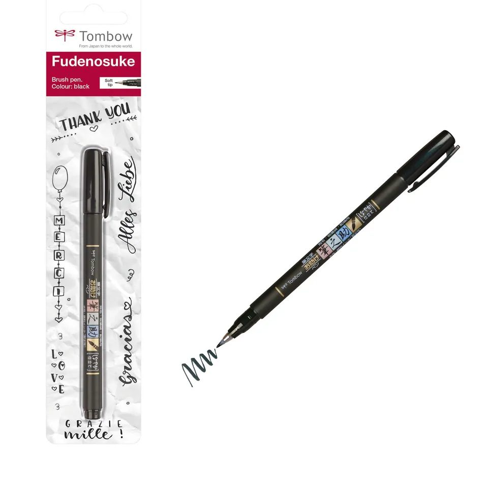 tombow-fudenosuke-brush-pen-ws-bs-weiche-spitze-schwarz image 1