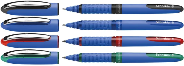 schneider-one-hybrid-c-5-tintenroller-4er-etui-schwarz-blau-rot-gr-n-0-5-mm image 1