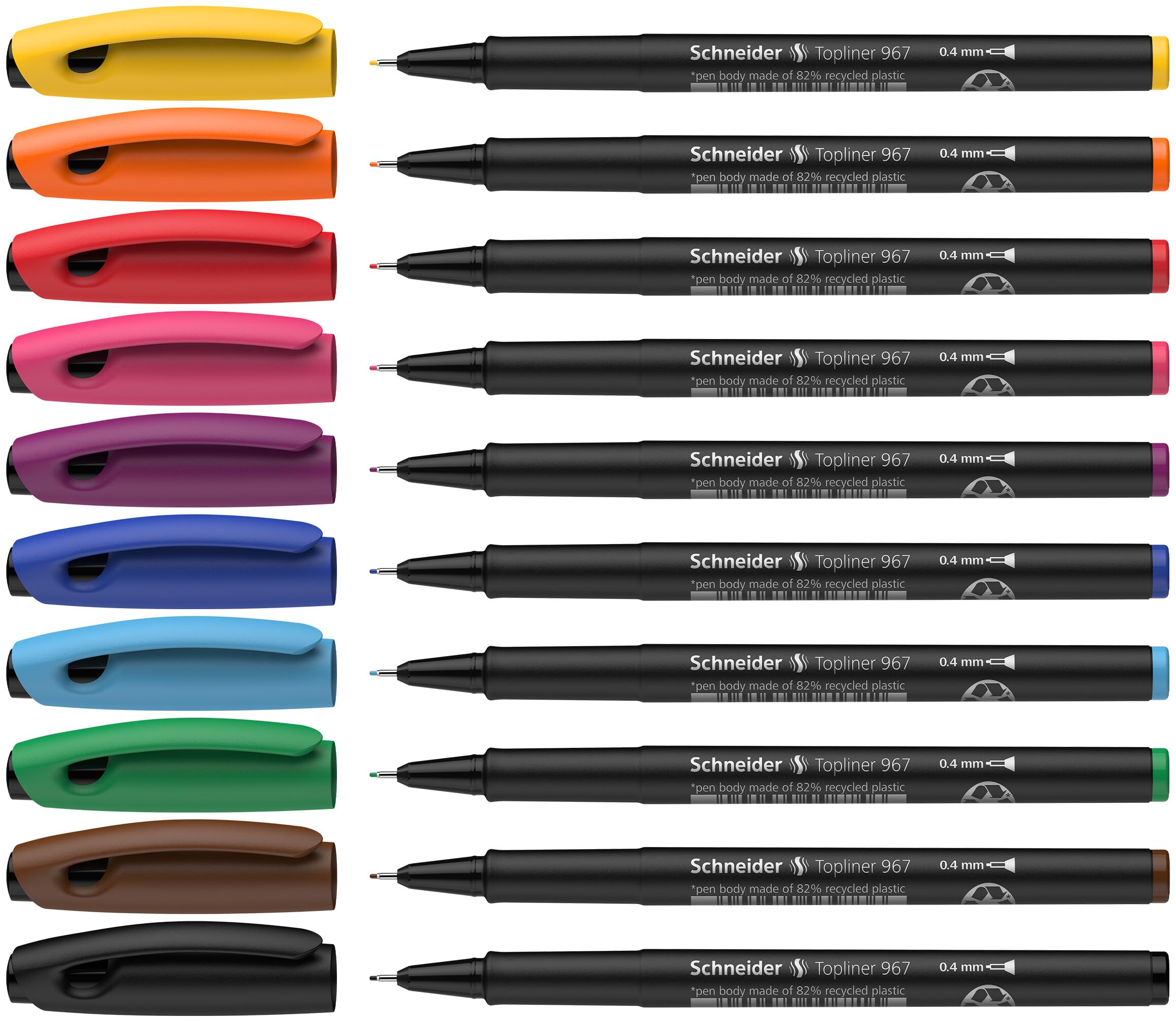 schneider-topliner-967-fineliner-0-4-mm-10er-etui-sortiert image 1