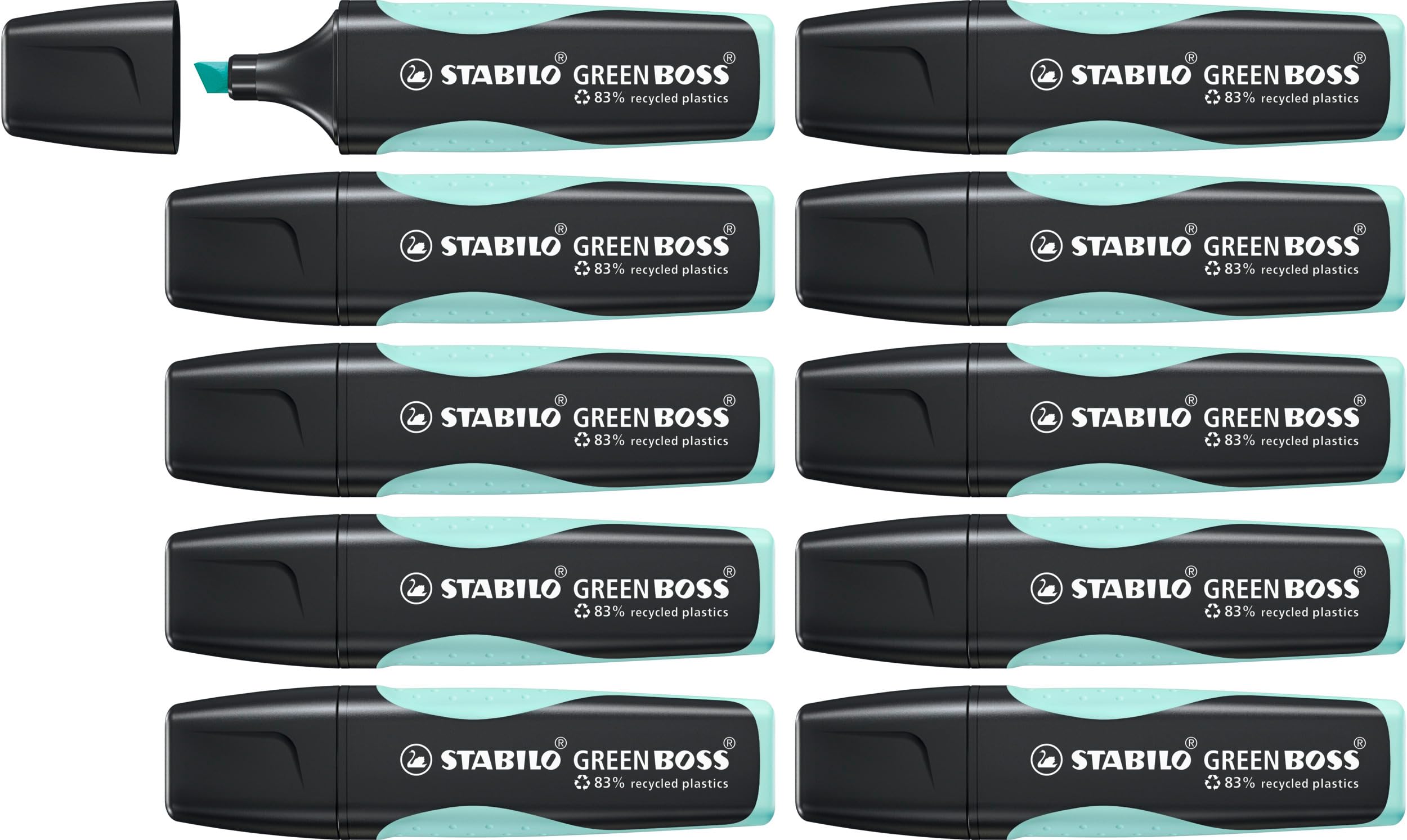 stabilo-green-boss-pastel-textmarker-keilspitze-2-5-mm-4-pastellfarben image 1