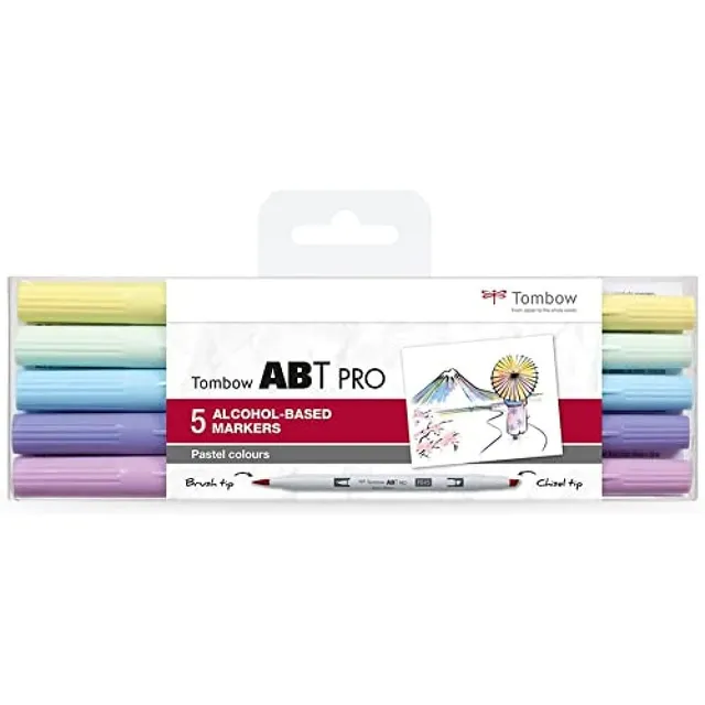 tombow-abt-pro-alkoholmarker-pastel-colors-pinsel-keilspitze image 1