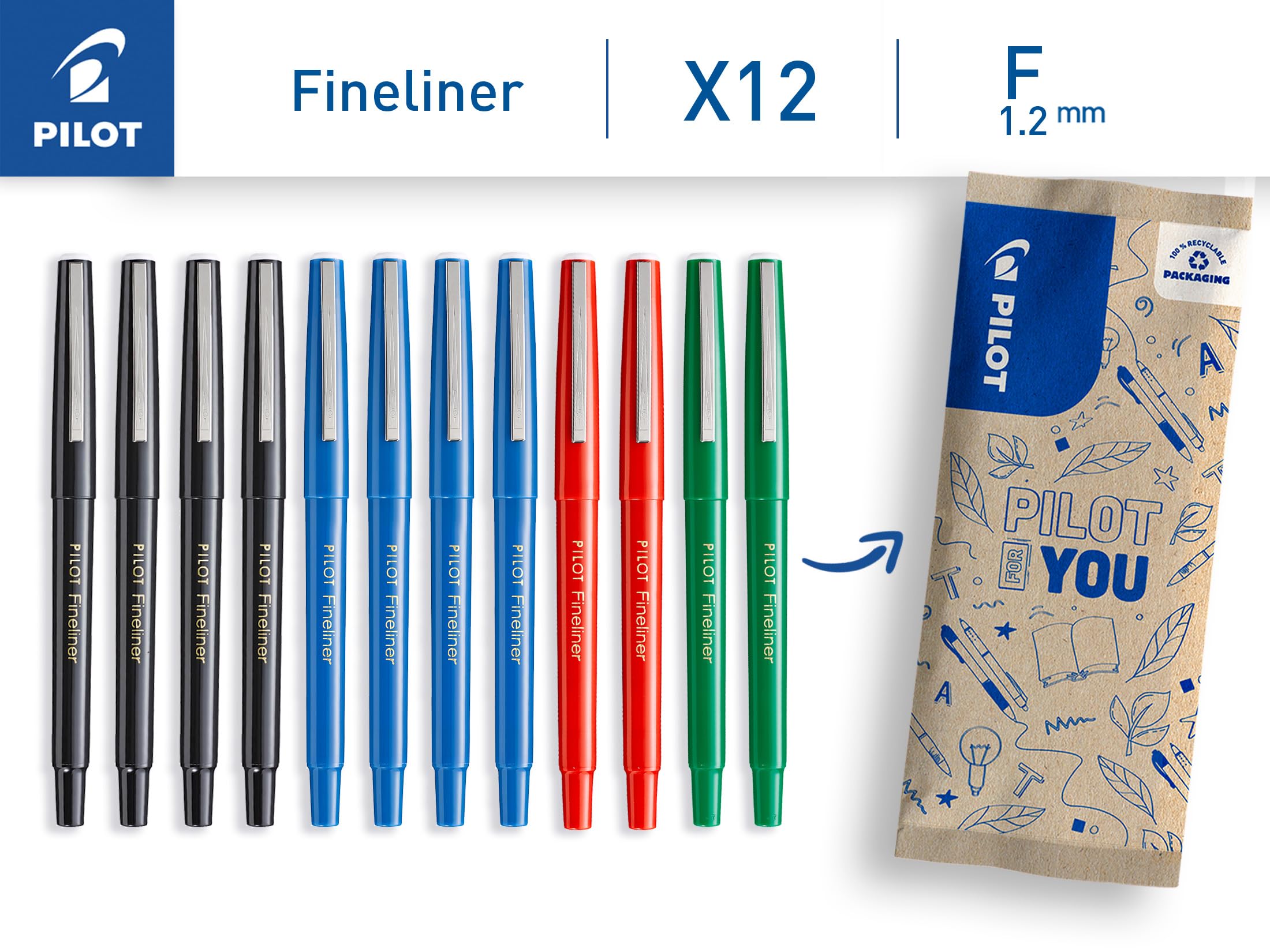 pilot-fineliner-0-4-mm-12er-set-schwarz-blau-rot-gr-n image 2