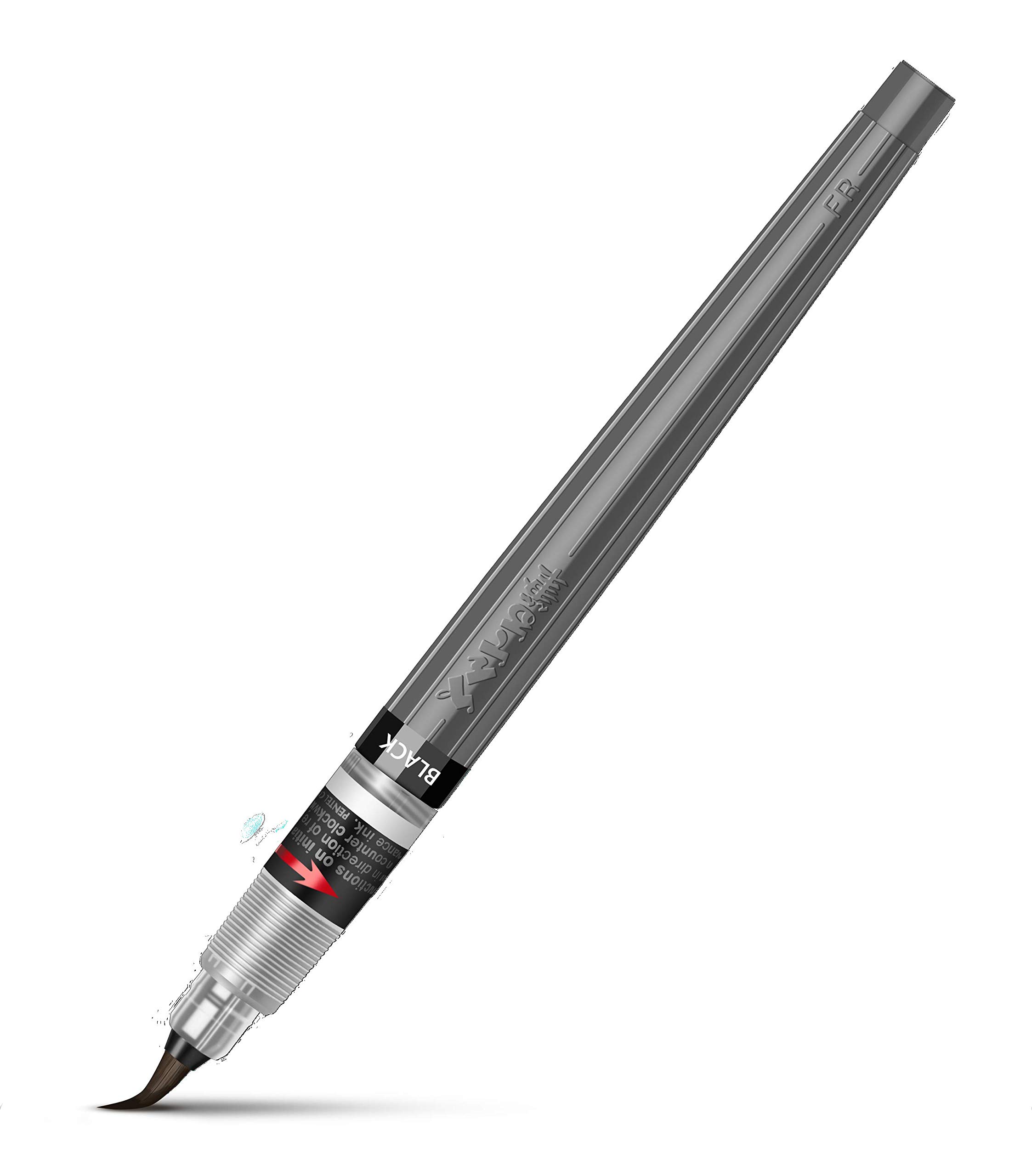 pentel-colour-brush-schwarz-pinselstift-mit-pigmentierter-tinte image 2