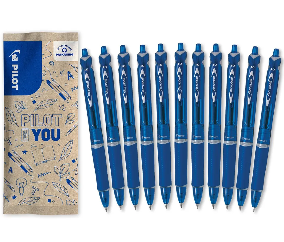 pilot-acroball-kugelschreiber-set-10-1-gratis-blau-mittlere-spitze-1-0-mm image 1
