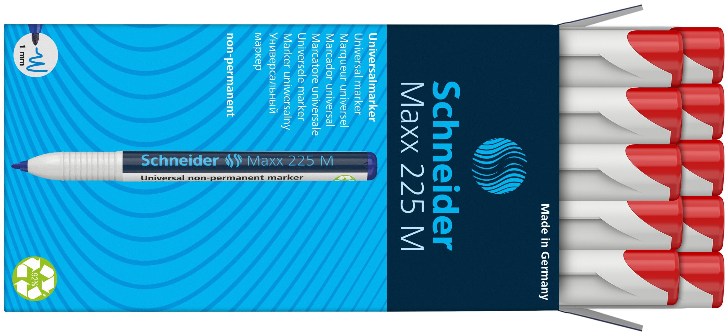 schneider-maxx-225-m-universal-marker-non-permanent-1-0-mm-10er-pack-rot image 2