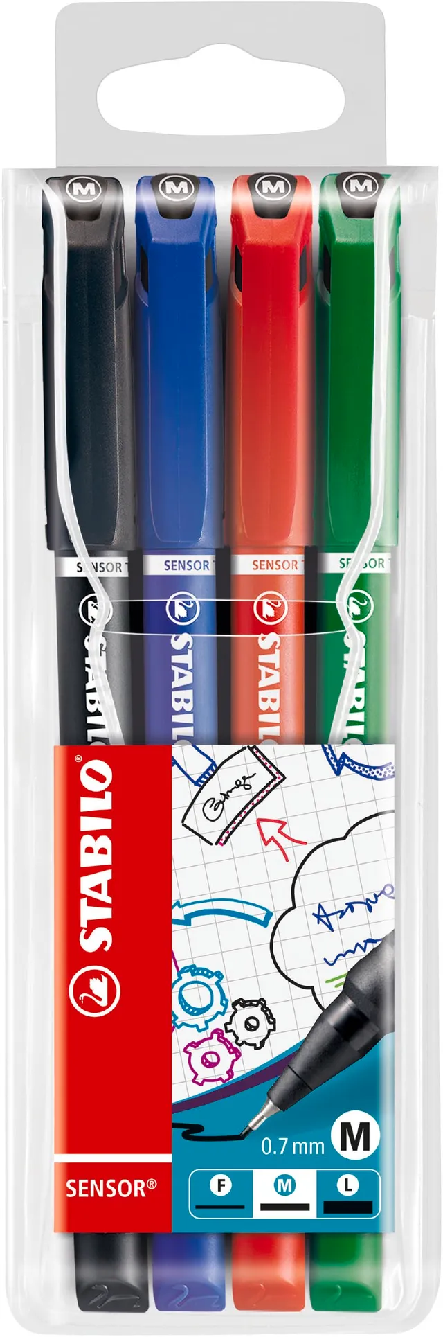 stabilo-sensor-m-fineliner-0-7-mm-mit-gefederter-spitze image 1