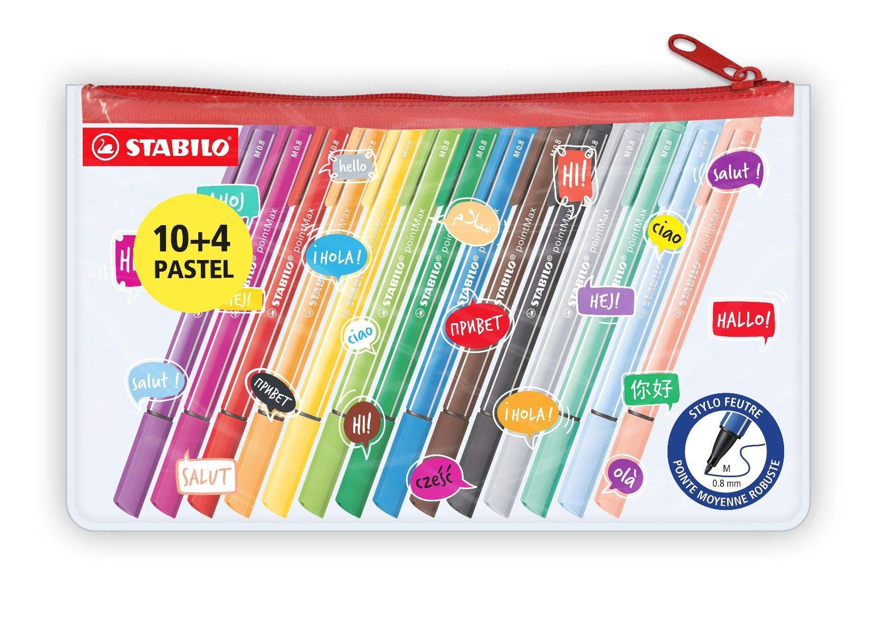 stabilo-pointmax-m-ppchen-mit-filzschreibern-14-farben-inkl-4-pastell image 1