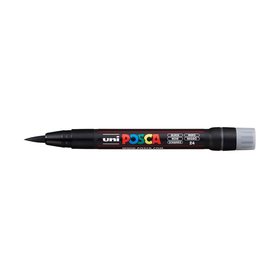 uni-ball-posca-pcf-350-acryl-farbmarker-mit-pinselspitze image 1