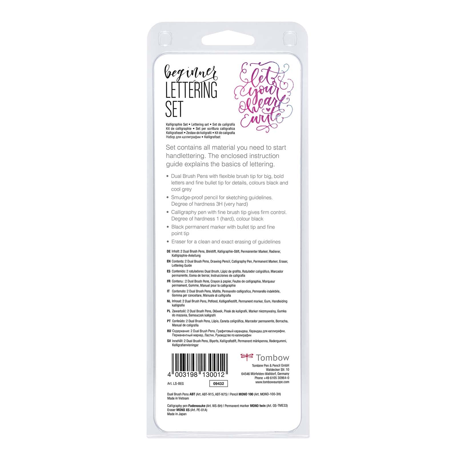 tombow-ls-beg-lettering-set-beginner-6-teiliges-handlettering-starterset-mit-5-s image 2