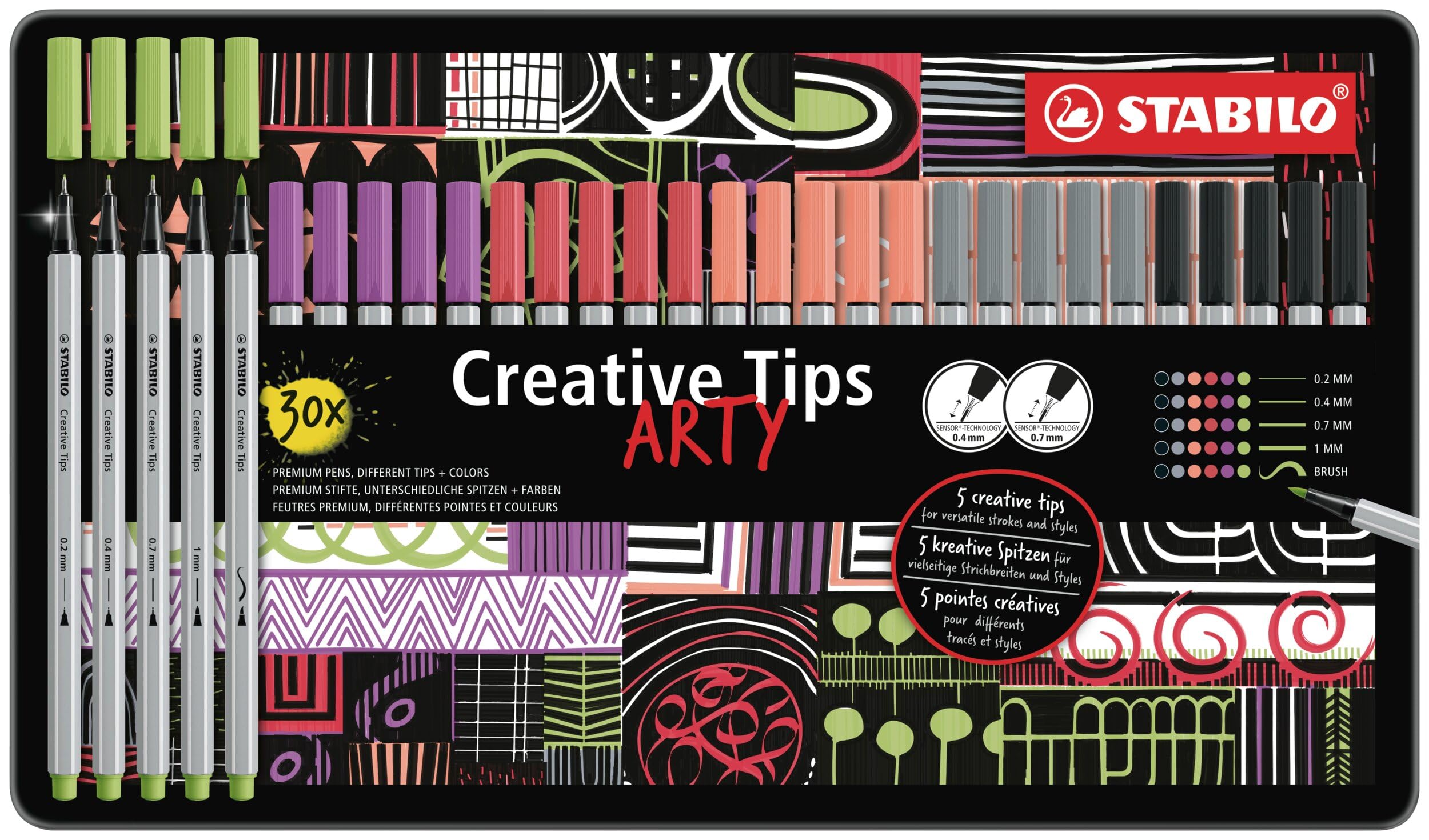 stabilo-creative-tips-multi-liner-set-fineliner-und-filzstift-set image 2