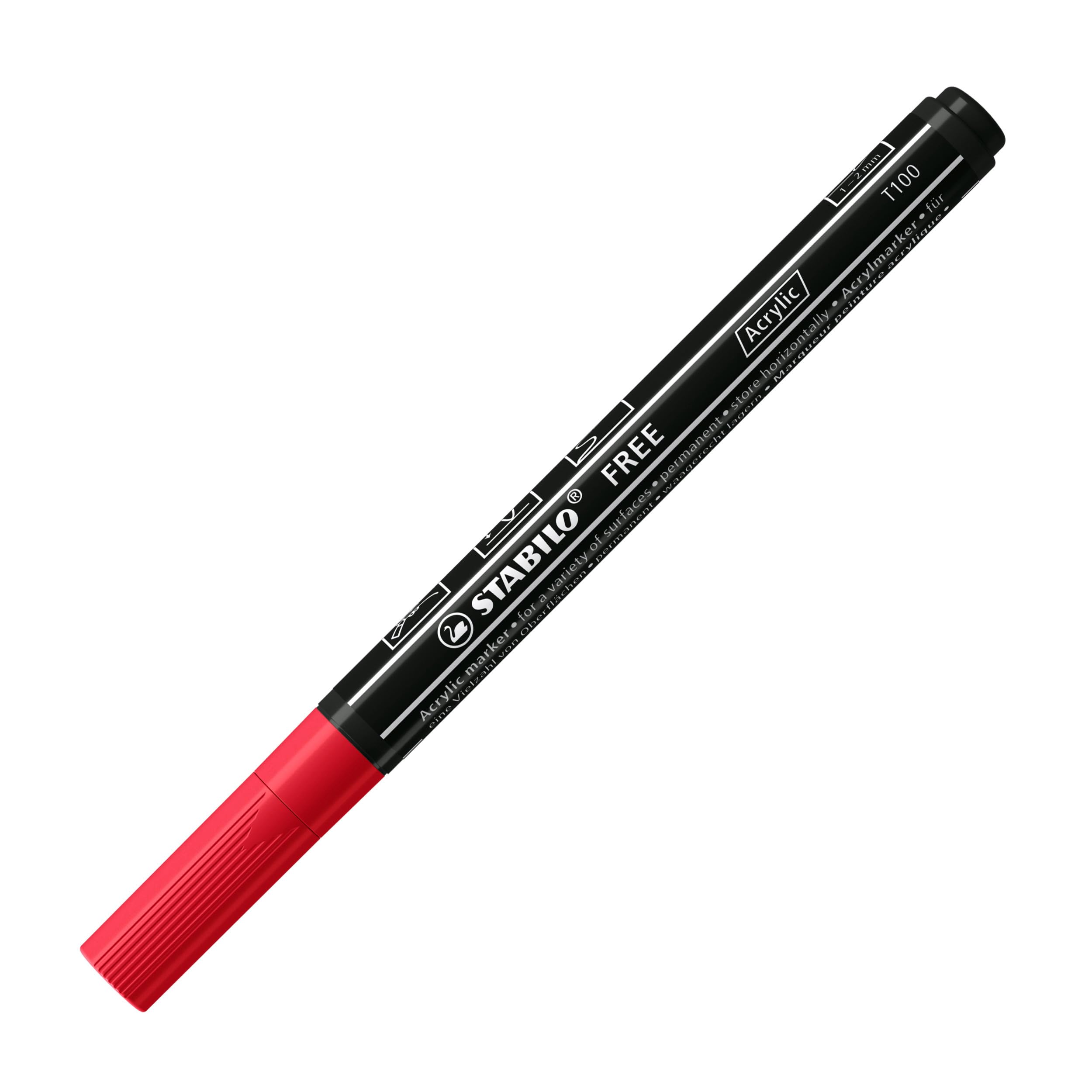 stabilo-free-acrylic-t100-acrylmarker-1-2-mm-rundspitze image 2