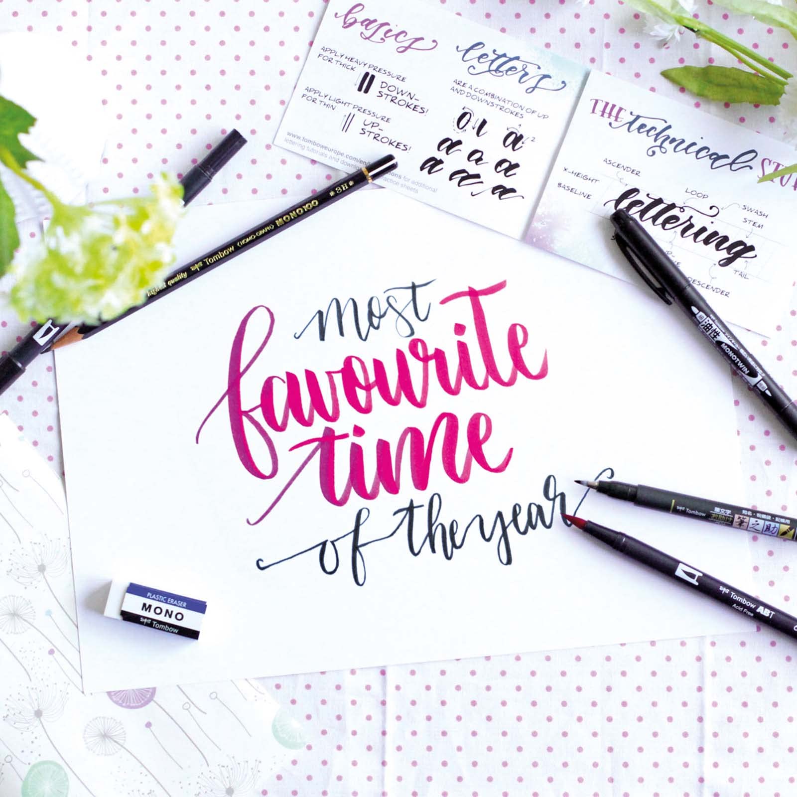 tombow-ls-beg-lettering-set-beginner-6-teiliges-handlettering-starterset-mit-5-s image 3