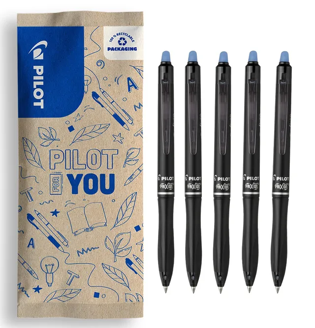 pilot-frixion-ball-plus-5er-set-blau-radierbarer-tintenroller-0-7-mm image 1