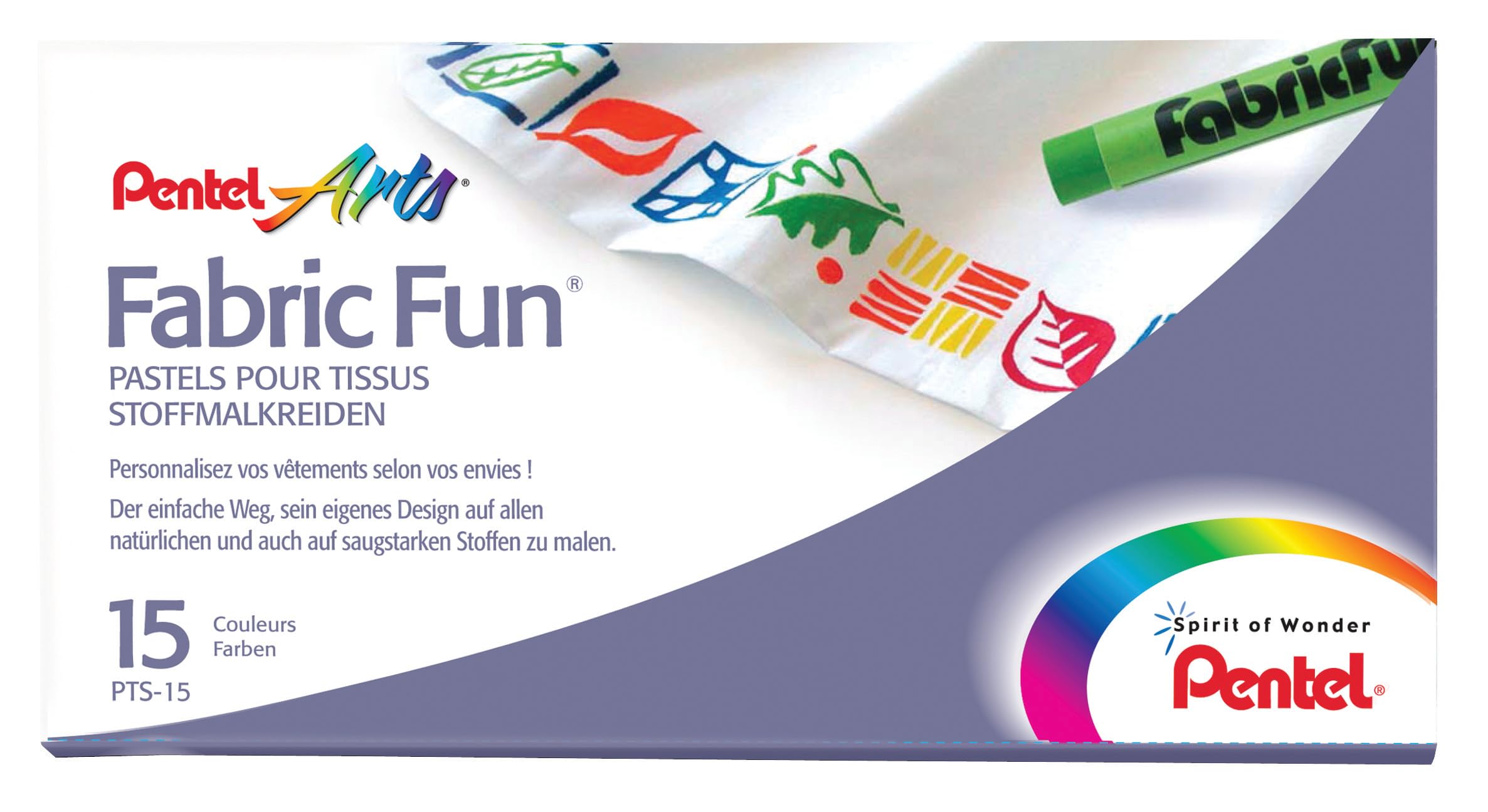 pentel-fabric-fun-pts-15-stoffmalkreide-15er-etui image 2