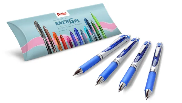 pentel-energel-xm-bl77-gelschreiber-blau-4-st-ck-mit-druckmechanik image 1