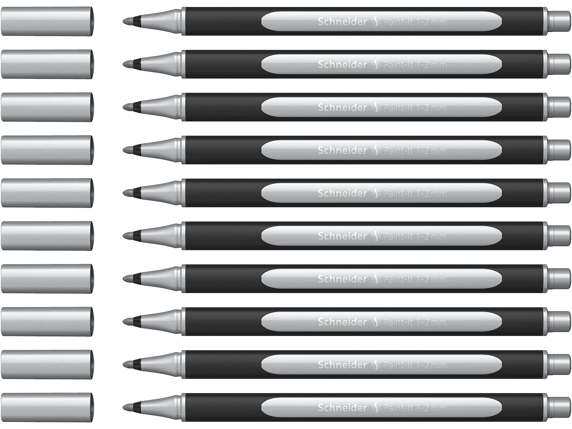 schneider-paint-it-metallicliner-020-fasermaler-1-2-mm-silber-metallic-10er-pack image 1