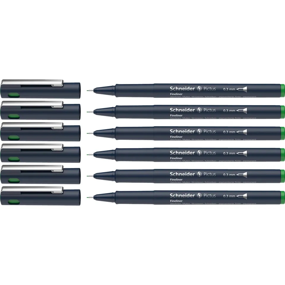 schneider-pictus-fineliner-0-3-mm-6er-pack-gr-n image 1