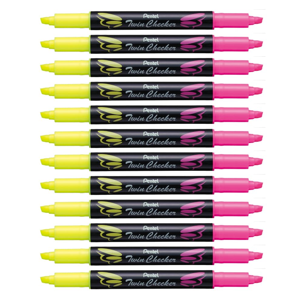 pentel-slw8-4-twinchecker-textmarker-doppelspitze-4er-set-sortiert image 8