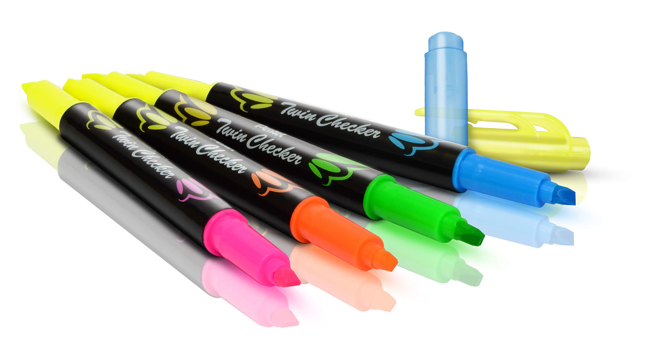 pentel-slw8-4-twinchecker-textmarker-doppelspitze-4er-set-sortiert image 2
