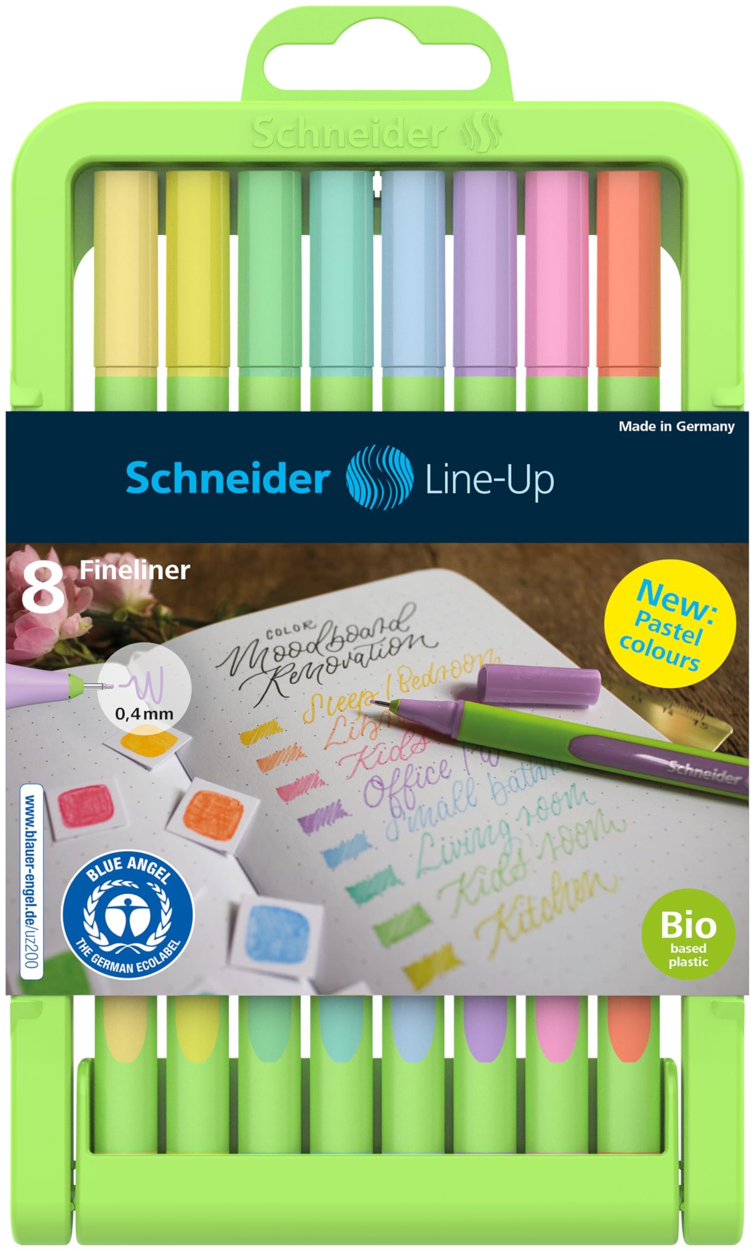 schneider-line-up-pastell-fineliner-0-4-mm-8-st-ck-sortiert-biobasiert image 5