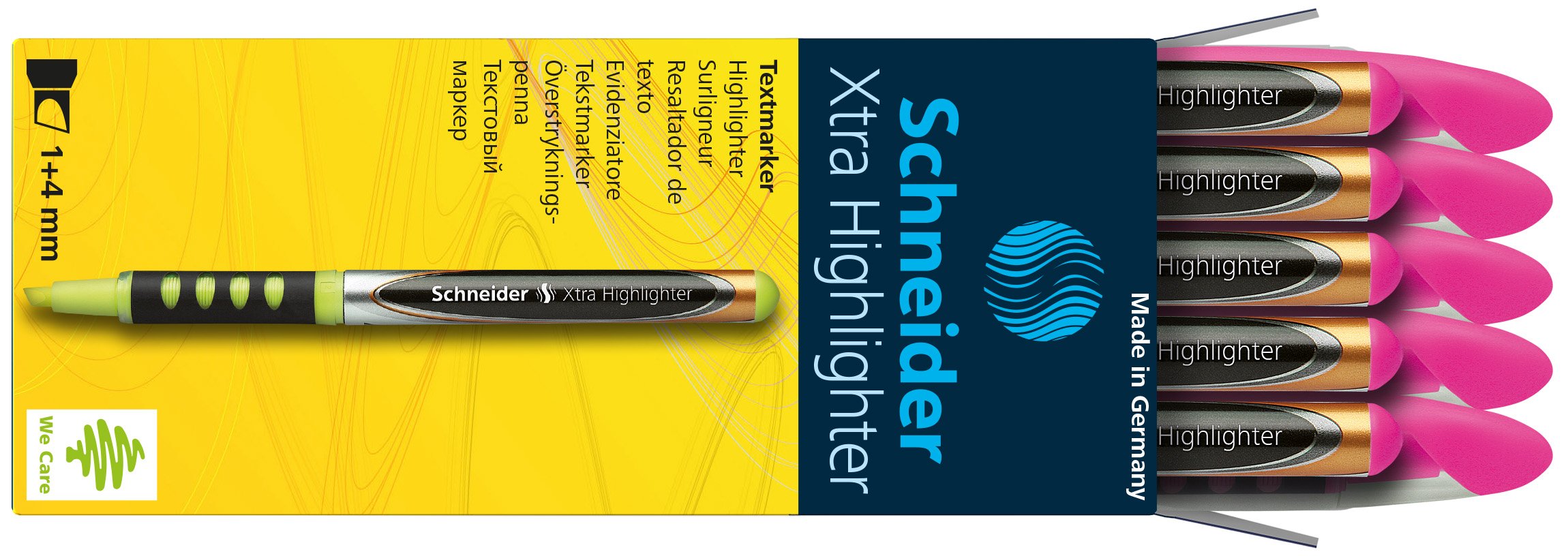 schneider-xtra-140-textmarker-rosa-10er-pack-keilspitze-1-4-mm-liquid-ink image 5