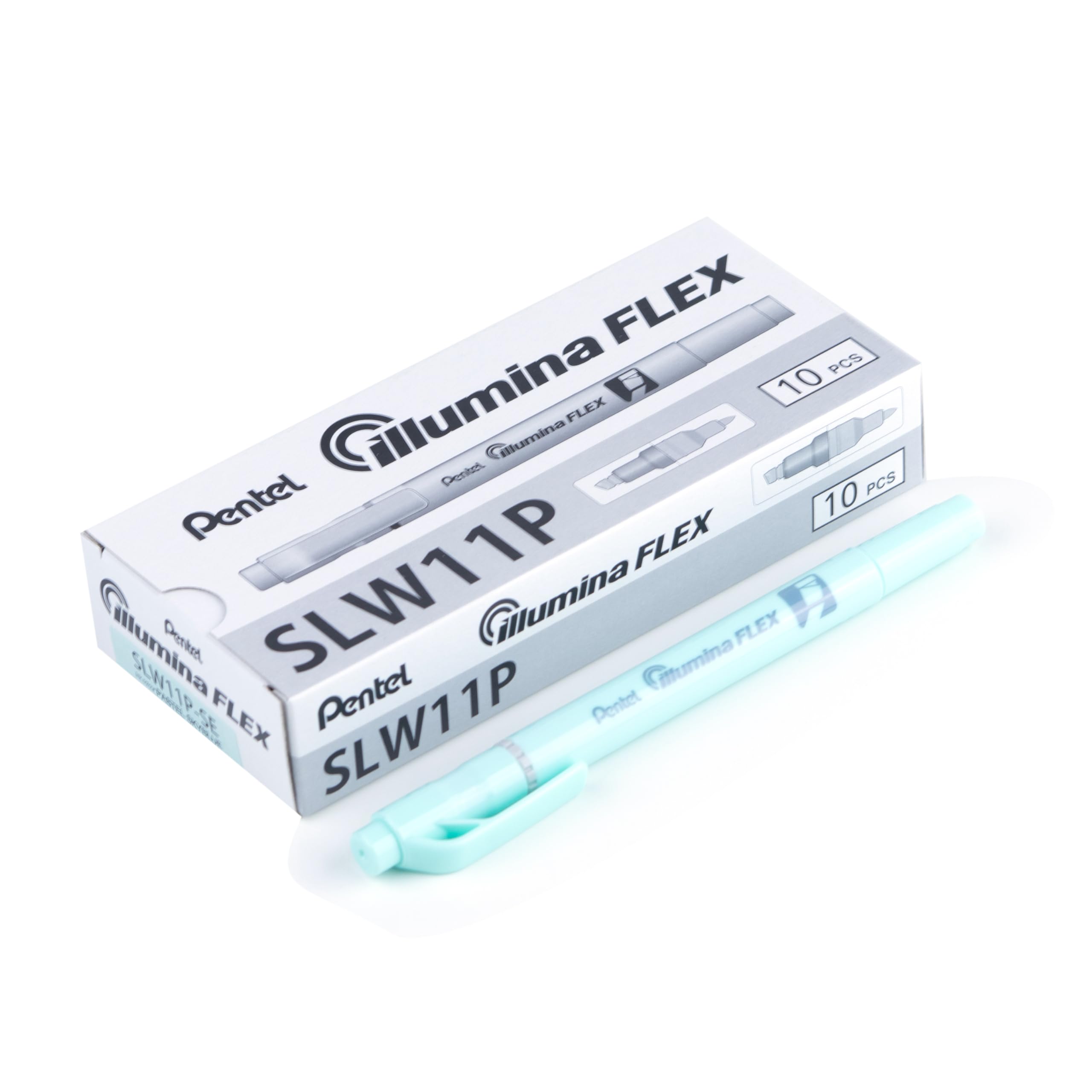 pentel-illumina-flex-slw11p-textmarker-pastell-10er-set-doppelspitze-grau image 8