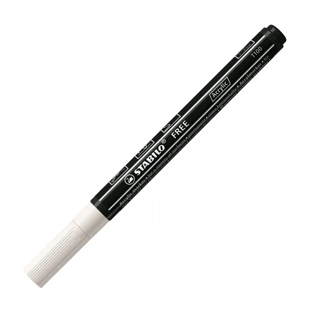 stabilo-free-acrylic-t100-acrylmarker-rundspitze-1-2-mm-wei-einzelstift image 1