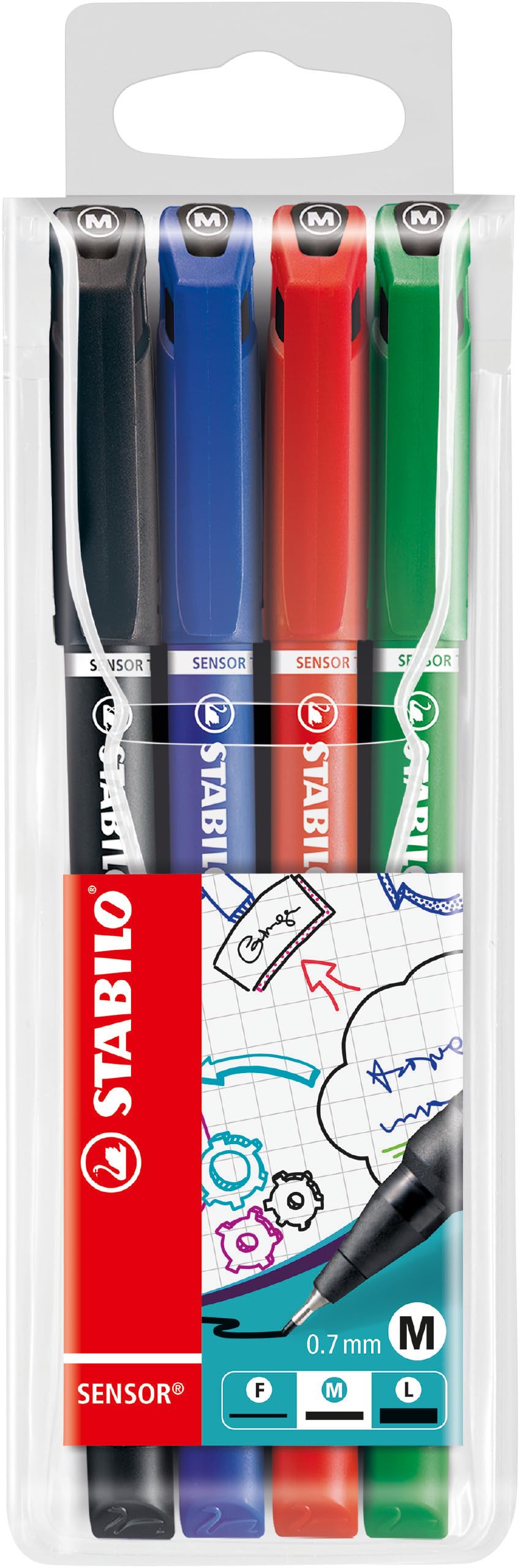 stabilo-sensor-m-fineliner-0-7-mm-mit-gefederter-spitze image 1