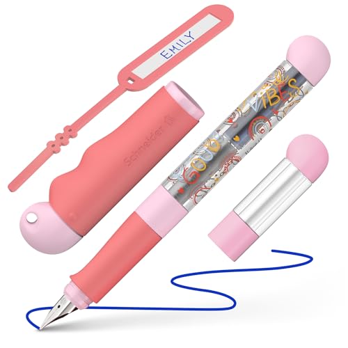 schneider-base-kid-f-ller-f-r-linksh-nder-anf-ngerfeder-rosa-rot-mit-patrone image 8