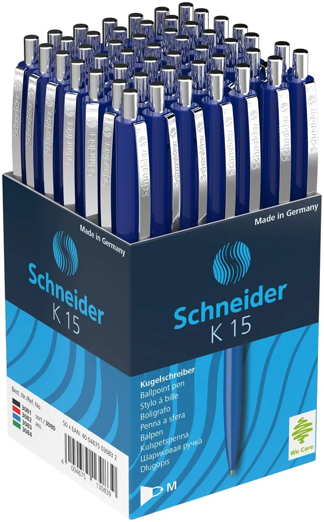 schneider-k15-kugelschreiber-m-blau-50-st-ck image 1