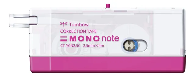 tombow-mono-note-korrekturroller-2-5-mm-x-4-m-pink-seitliches-abrollen image 1