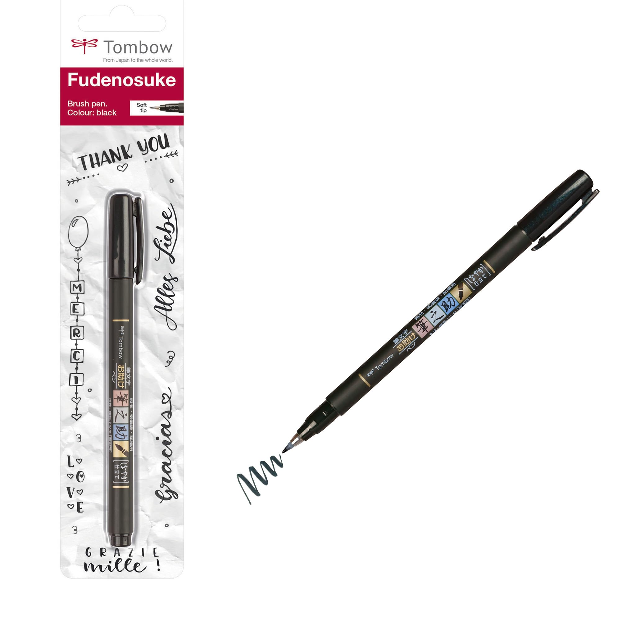 tombow-fudenosuke-brush-pen-ws-bs-weiche-spitze-schwarz image 1