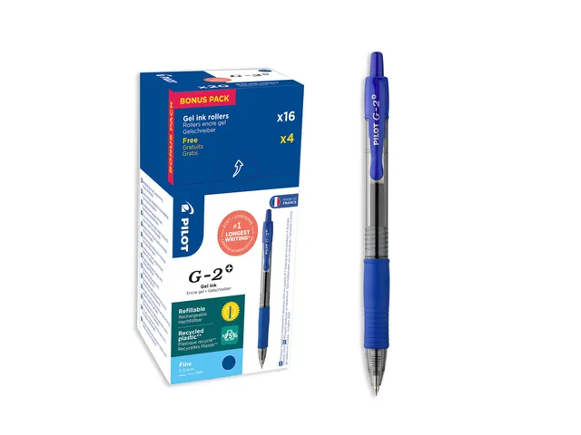 pilot-g2-plus-gel-tintenroller-blau-fein-0-5-mm-20er-set image 1