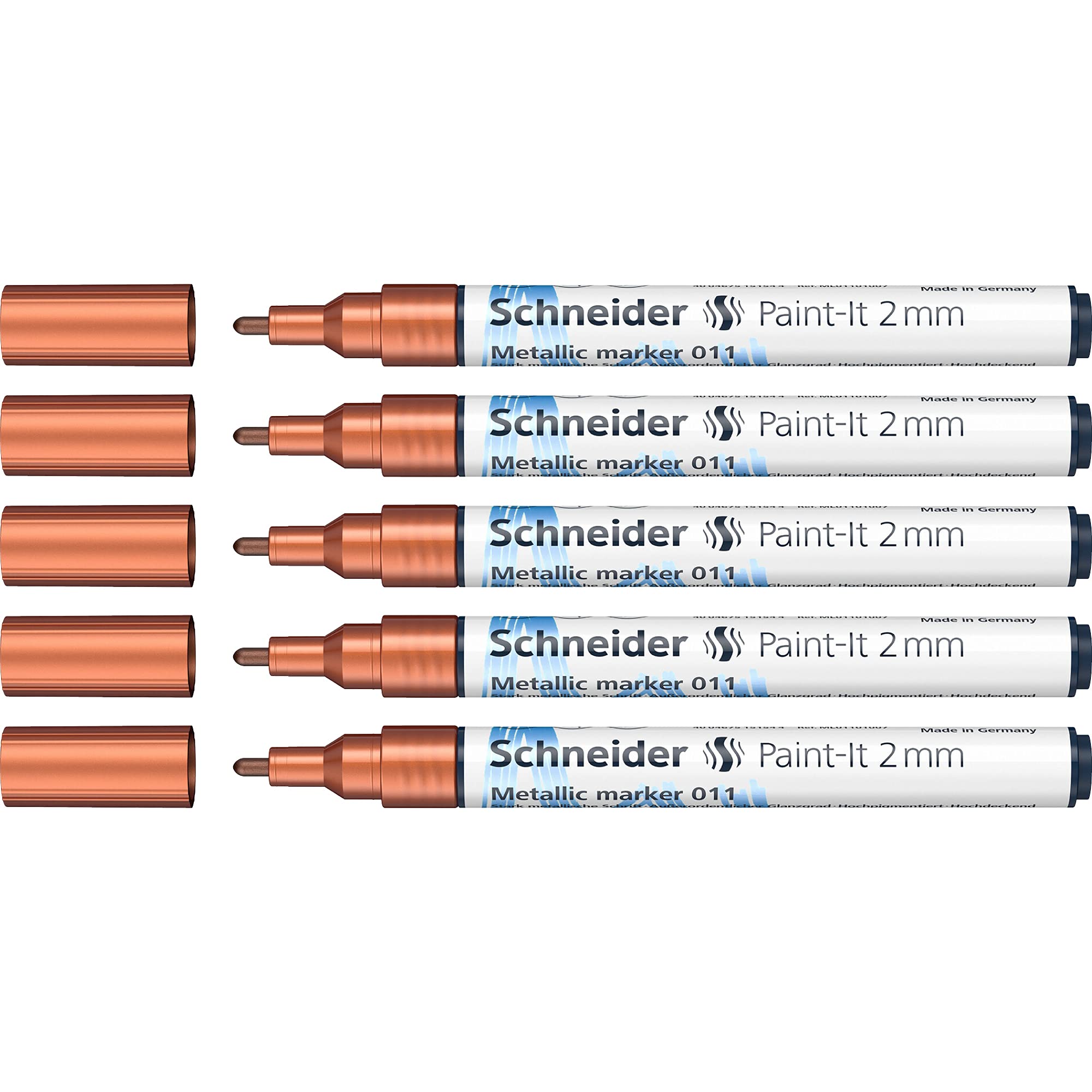 schneider-paint-it-metallicmarker-011-kupfer-metallic-2-0-mm-5er-pack image 1