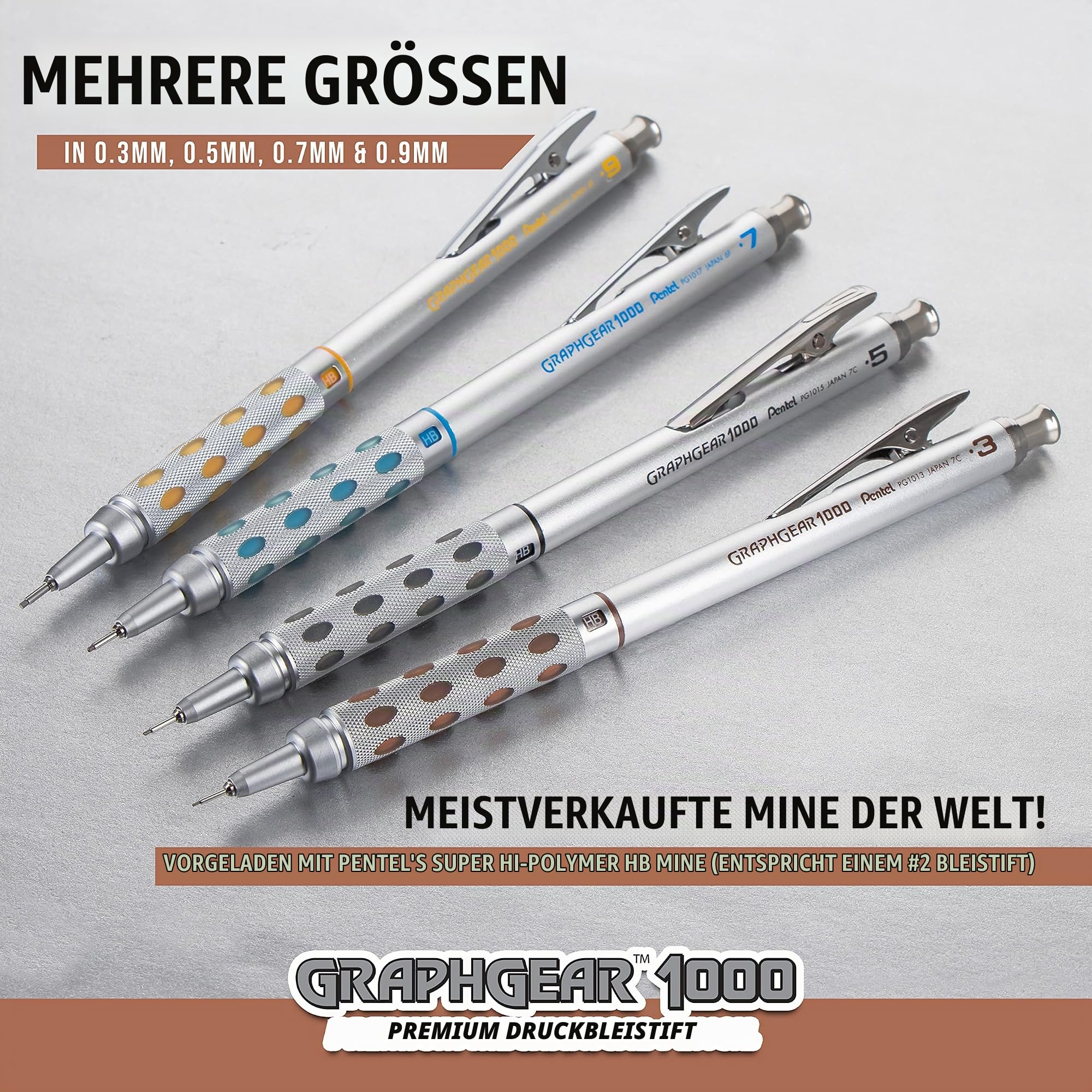 pentel-graphgear1000-druckbleistift-0-3-mm-hb-edelstahl image 5