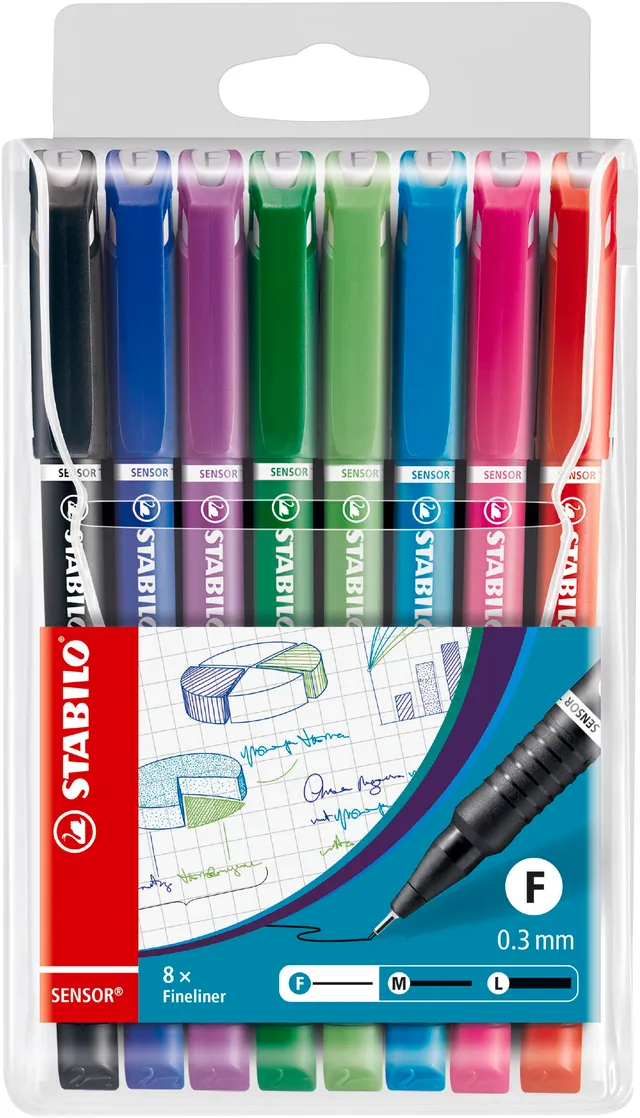stabilo-sensor-f-fineliner-mit-gefederter-spitze-0-3-mm image 1
