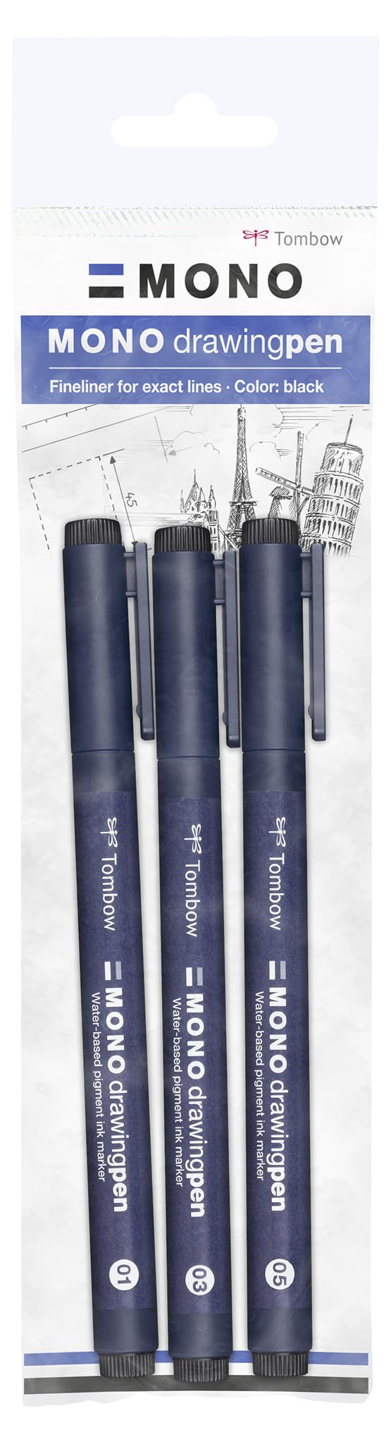 tombow-mono-drawing-pen-fineliner-schwarz-3er-set-01-03-05 image 1
