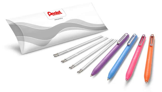 pentel-bx470-izee-kugelschreiber-4er-set-0-5-mm-minen image 1