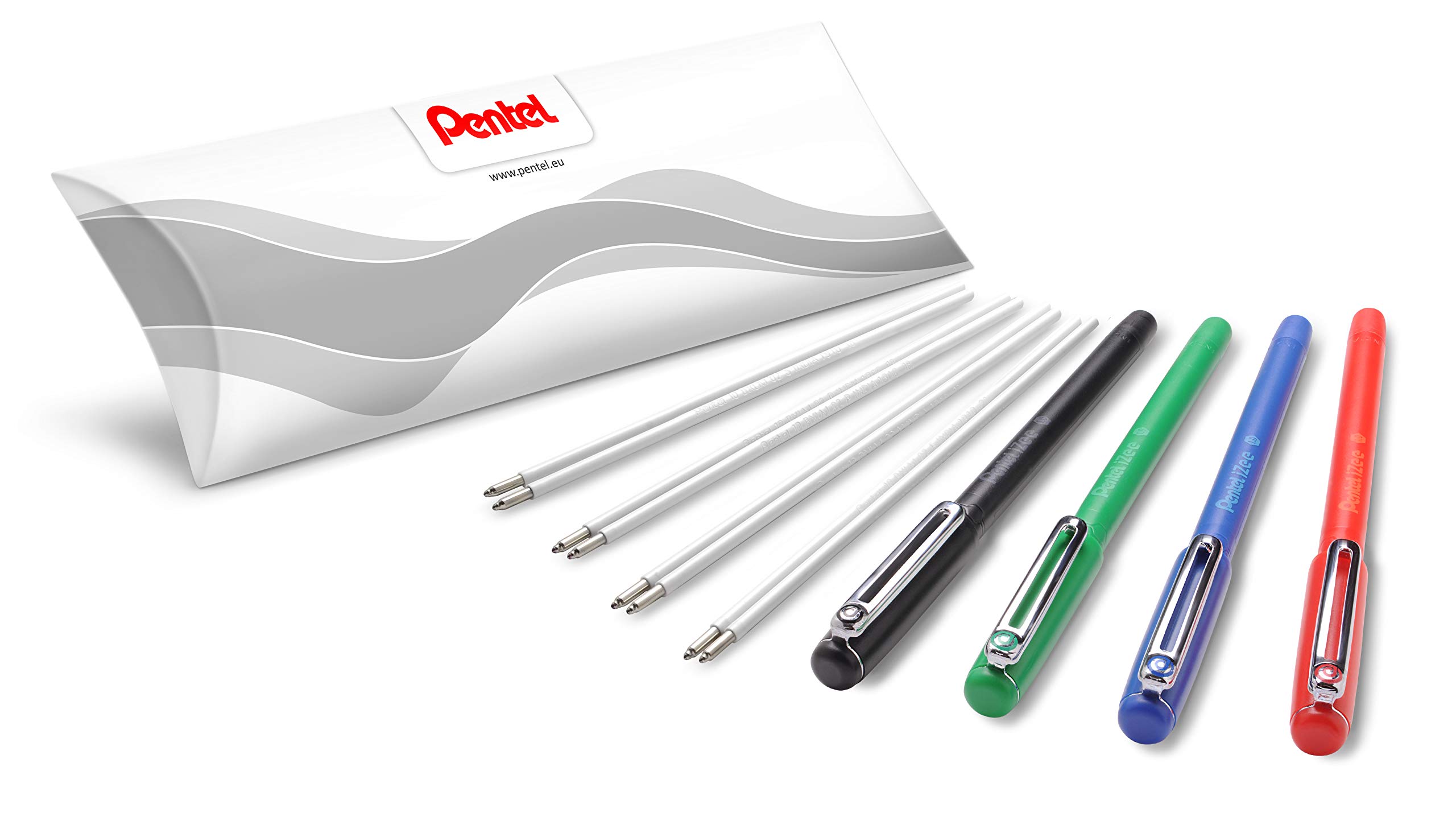 pentel-izee-bx460-kugelschreiber-4-farben-set-0-5-mm-inkl-nachf-llminen image 1