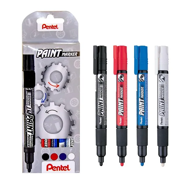 pentel-paint-marker-mmp20-2-0-mm-lackmarker-4er-set image 1