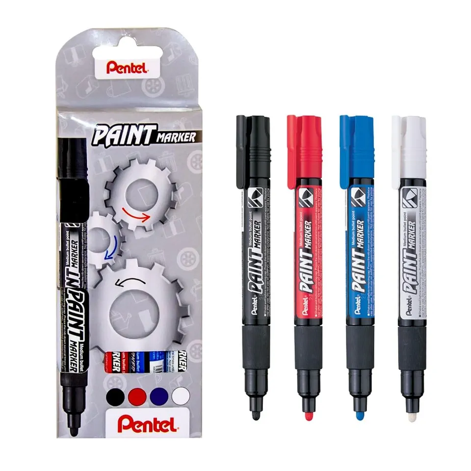 pentel-paint-marker-mmp20-2-0-mm-lackmarker-4er-set image 1