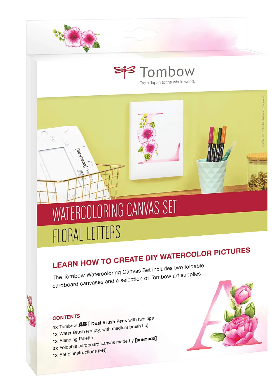 tombow-abt-canvas-set-2-watercoloring-florale-buchstaben image 1