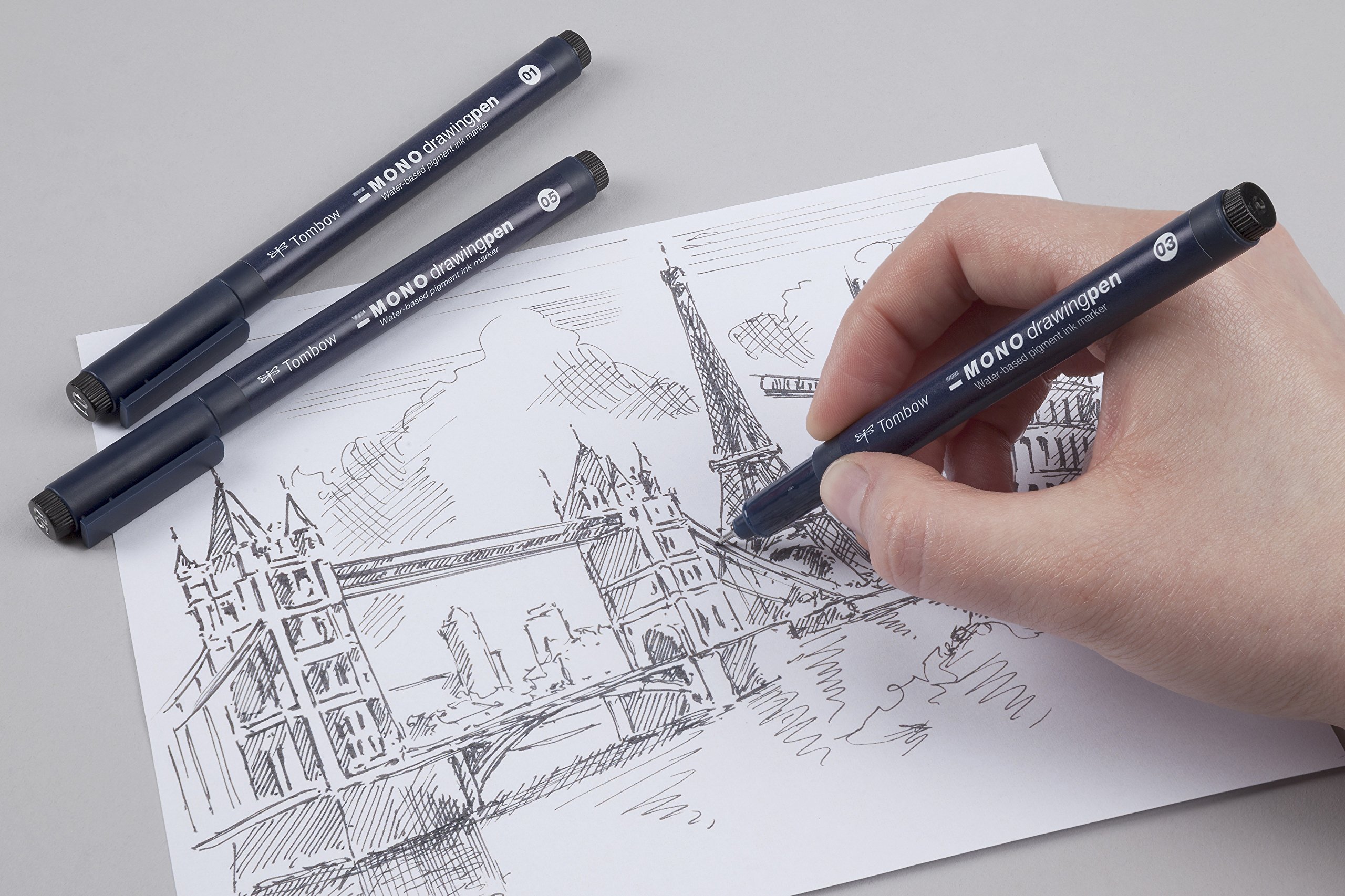 tombow-mono-drawing-pen-fineliner-schwarz-3er-set-01-03-05 image 2