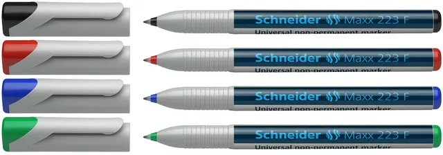 schneider-maxx-223-f-ohp-marker-non-permanent-0-7-mm-4er-etui-grau image 1
