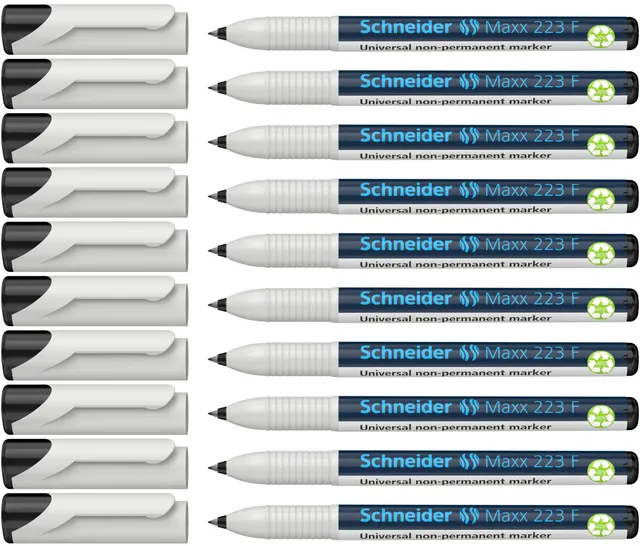 schneider-maxx-223-universal-marker-fein-0-7-mm-schwarz-10er-packung image 1
